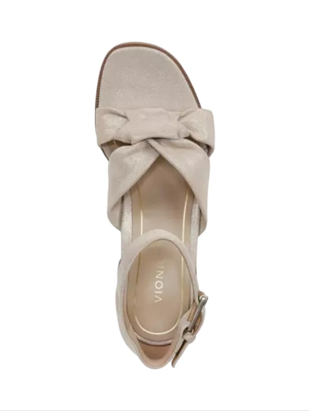 Vionic Women's Maia Sandals in gold metallic leather knotted strap Size 7 New - Picture 2 of 13